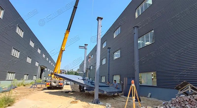 唐山金路廠區(qū)打造小型制砂樓，供客戶帶料試機(jī)